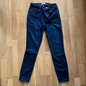 PAIGE Blue Skinny Jeans High-Rise Stretch Denim